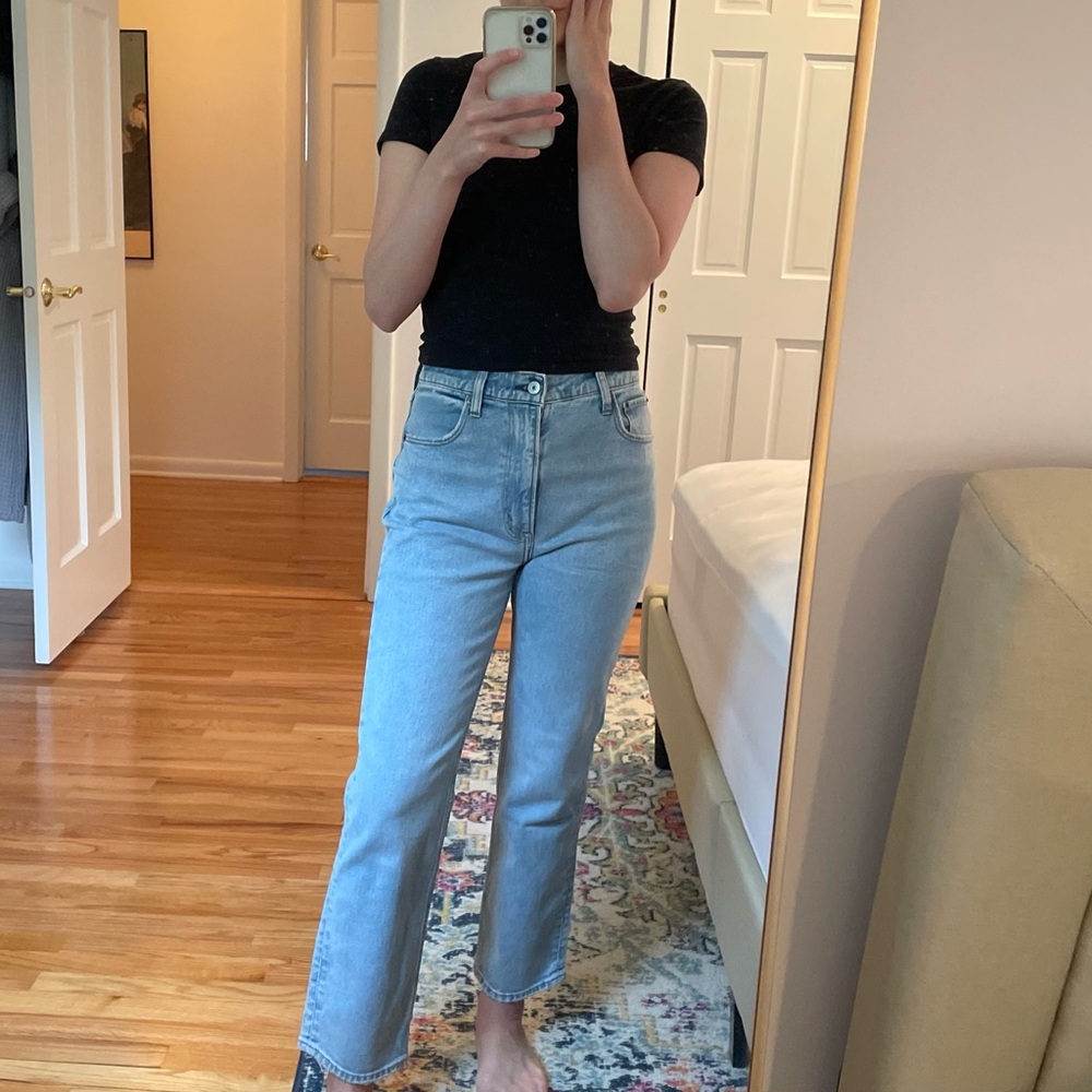 Abercrombie ultra high rise ankle straight jeans size 26